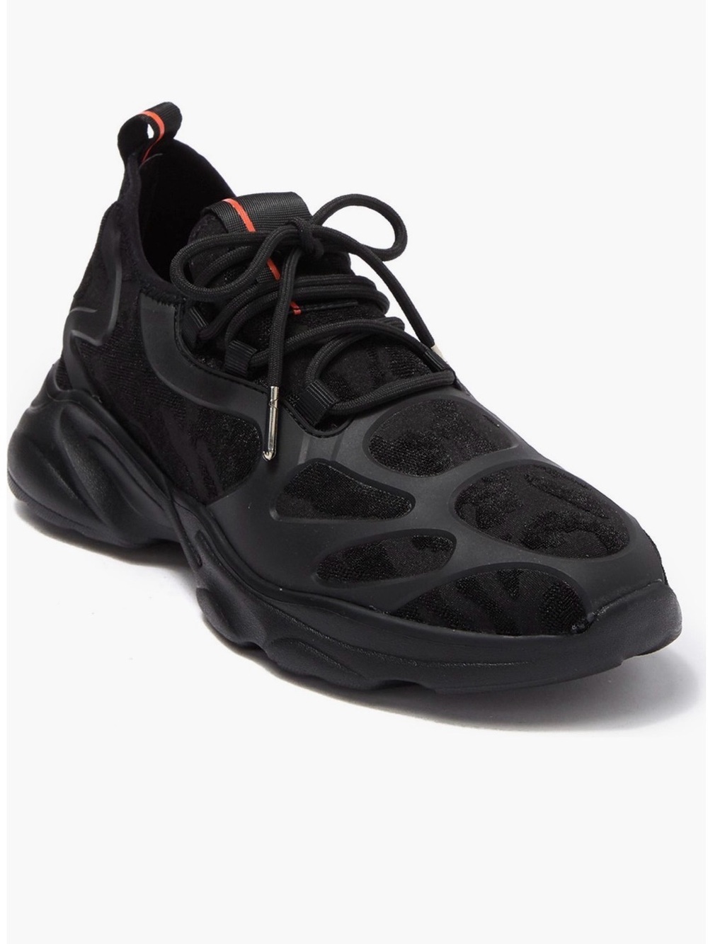 French Connection Black Sneaker with Subtle Red Accent